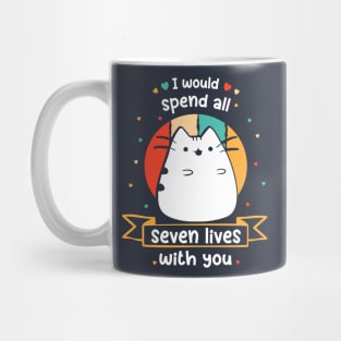 Cat with seven lives - funny sayings with cats Mug